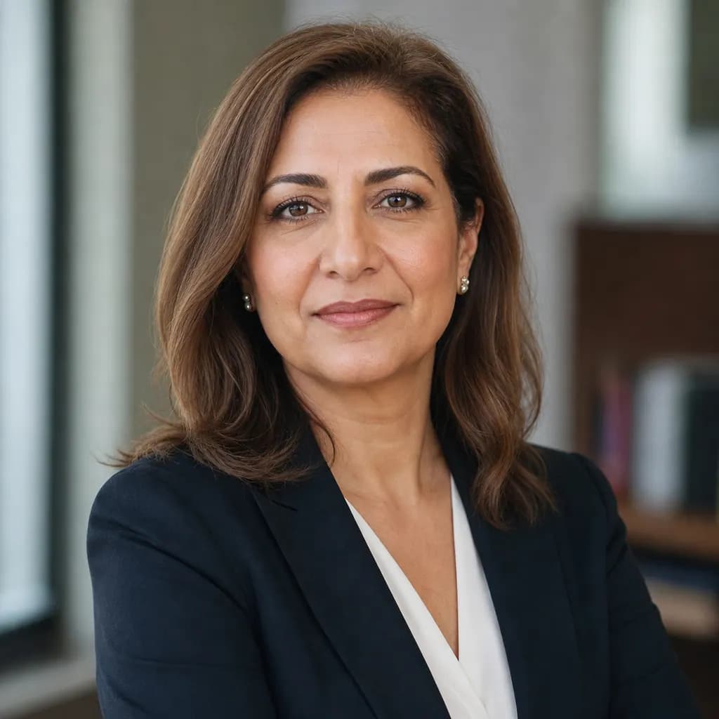 Portrait of Fatima Al-Sarraj, Senior Fellow, Technology & Society.